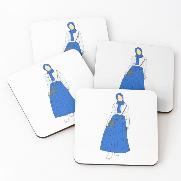 Item preview, Hijabi girl in blue designed and sold by The Hijabi Artist.