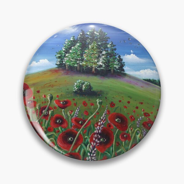 Artikelvorschau, Rote Mohnblumen in einem Feld gemalt in Aquarellfarbe entworfen und verkauft von Spanglecath.