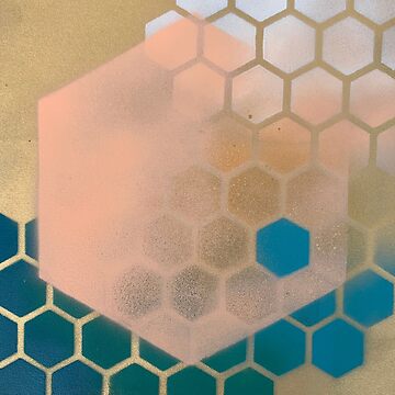 Artwork thumbnail, Hexagon Pink 01 by Leah Guzman Studio