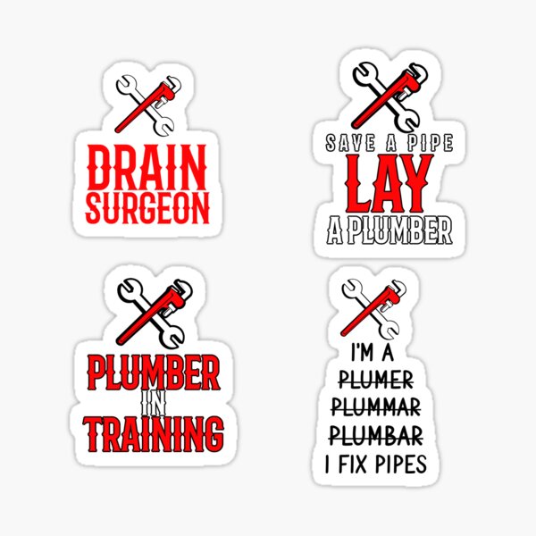"Plumber Sayings sticker pack" Sticker for Sale by TeesYouWant Redbubble