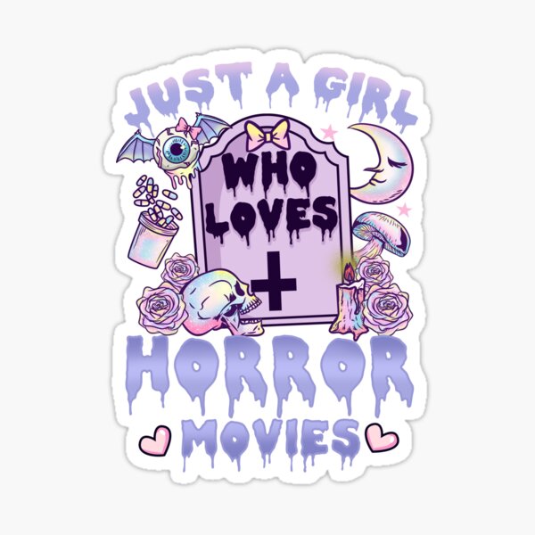 Item preview, Just A Girl Who Loves Horror Movies - Pastel Goth designed and sold by biNutz.