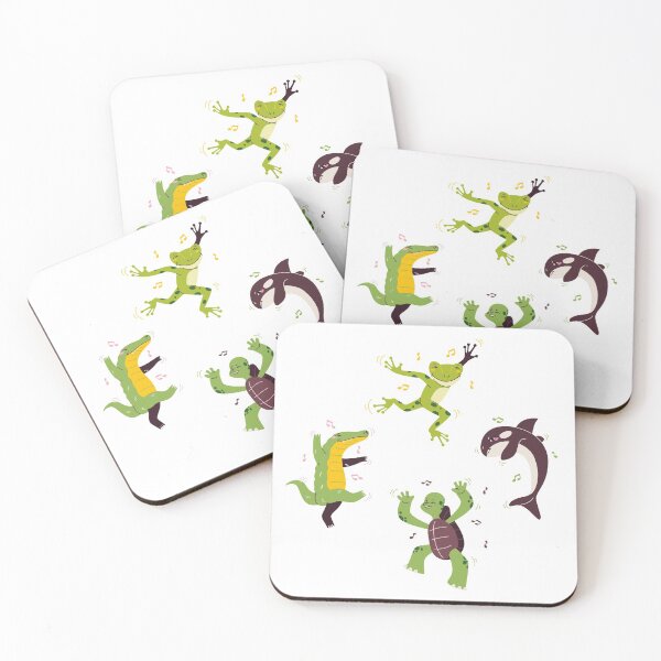 Item preview, Happy dancing cartoon sea animals for kids designed and sold by portrait4you.