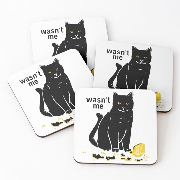 Item preview, Wasnt Me, Funny Black Cat designed and sold by printify.