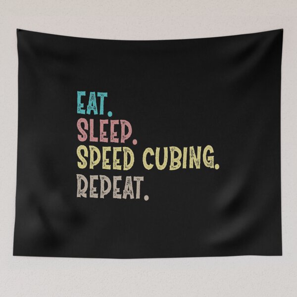Artikelvorschau, Eat Sleep Speed Cubing Wiederholen entworfen und verkauft von Life Shop.