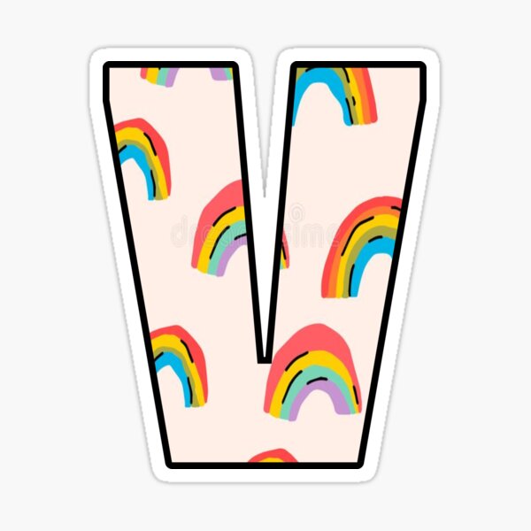 "Letter V Block Letter" Sticker for Sale by Wyliekyote Redbubble