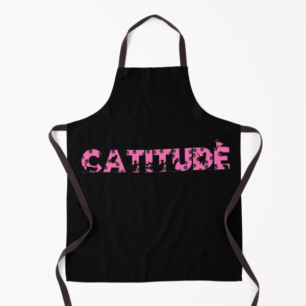Item preview, Hot Pink Catitude With Black Pawprints On Black | Cat Font designed and sold by SerendipityNow.