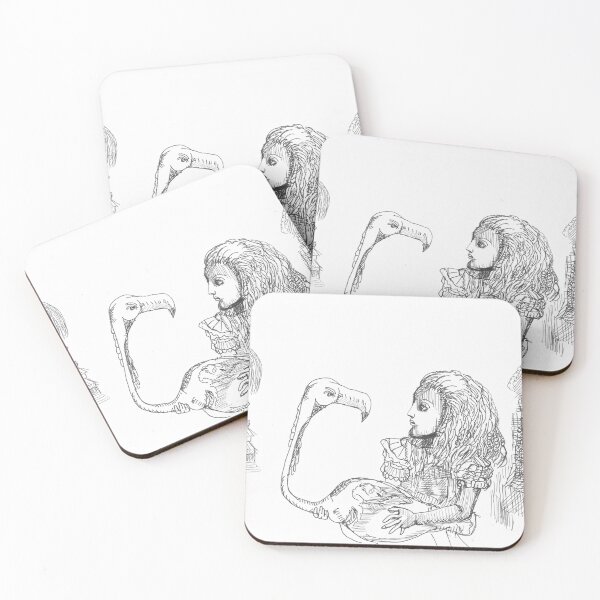 Item preview, Flamingo, Alice in Wonderland, TeresaTown at Redbubble, 2020 designed and sold by Mark Stansberry.