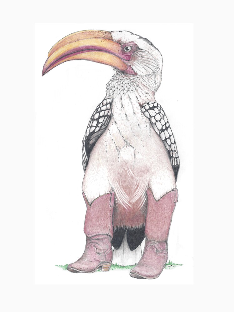 Hornbill in cowboy boots by JimsBirds