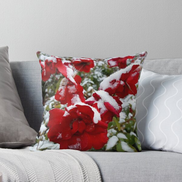 Item preview, Red roses covered by snow and rime designed and sold by Ambasador.