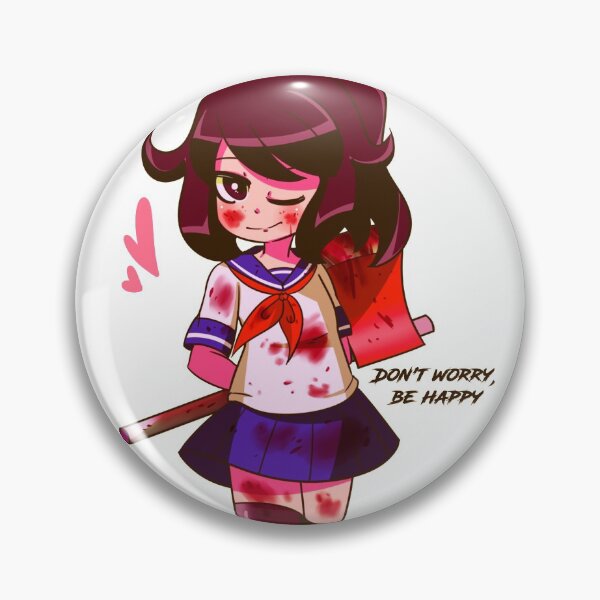 Item preview, Don't Worry, Be Happy Yandere Killer Bloody Anime Girl designed and sold by Crapt.