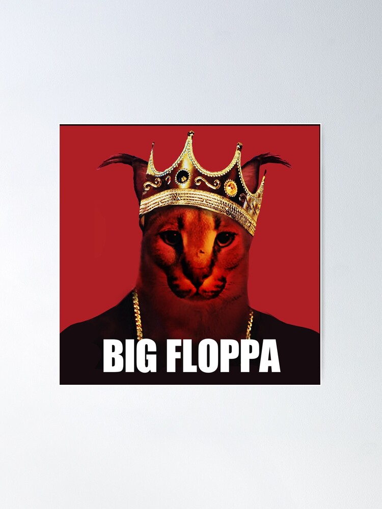Chapa for Sale con la obra «Yung Floppa peeker meme peeking Big