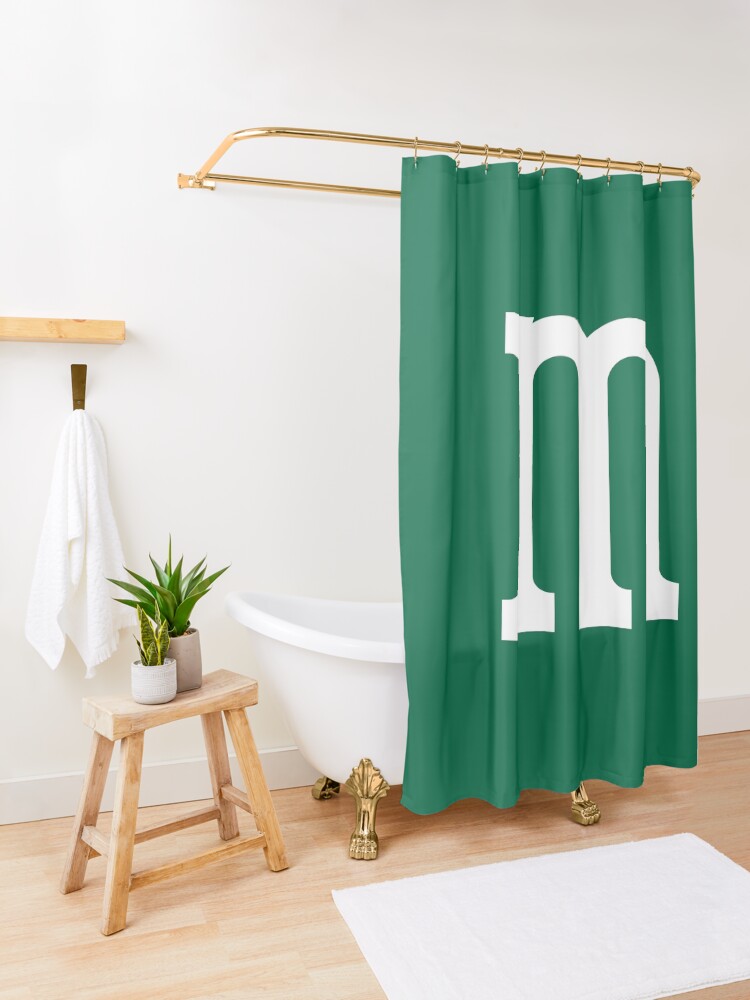 "M, M CANDY FUNNY COSTUME GREEN" Shower Curtain for Sale by LEHRAKI Redbubble