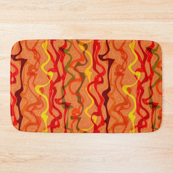 Item preview, Orange abstract stripe pattern designed and sold by creativinchi.