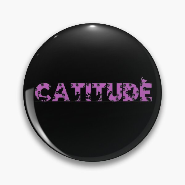 Item preview, Purple Catitude With Black Pawprints On Black | Cat Font designed and sold by SerendipityNow.