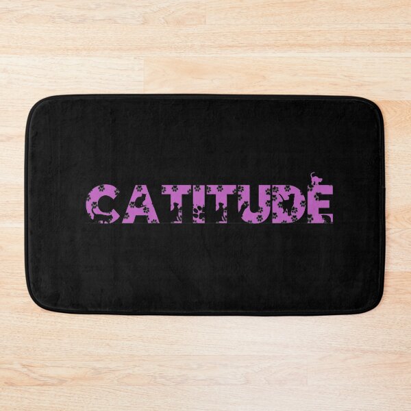Item preview, Purple Catitude With Black Pawprints On Black | Cat Font designed and sold by SerendipityNow.