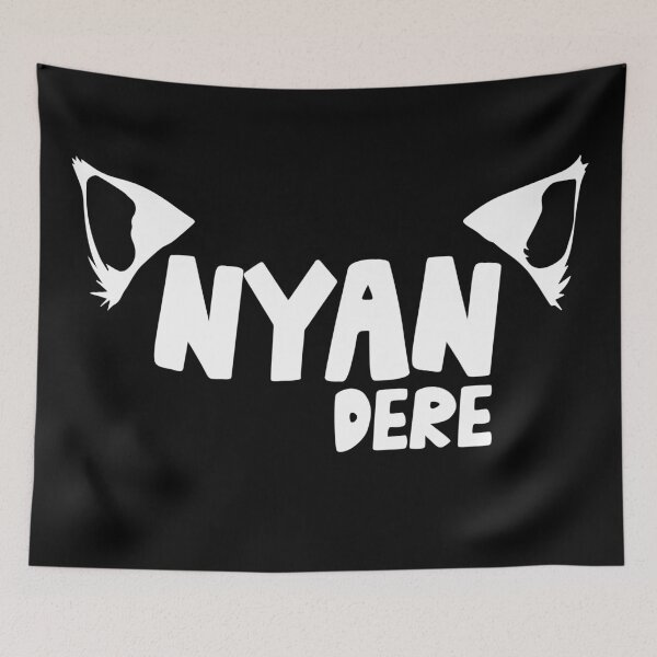 Item preview, Nyandere Sign Lettering with Kitty Ears Anime Otaku designed and sold by Crapt.