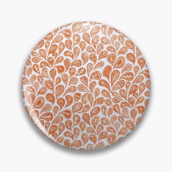 Item preview, Modern Orange Paisley designed and sold by creativinchi.