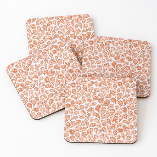 Item preview, Modern Orange Paisley designed and sold by creativinchi.