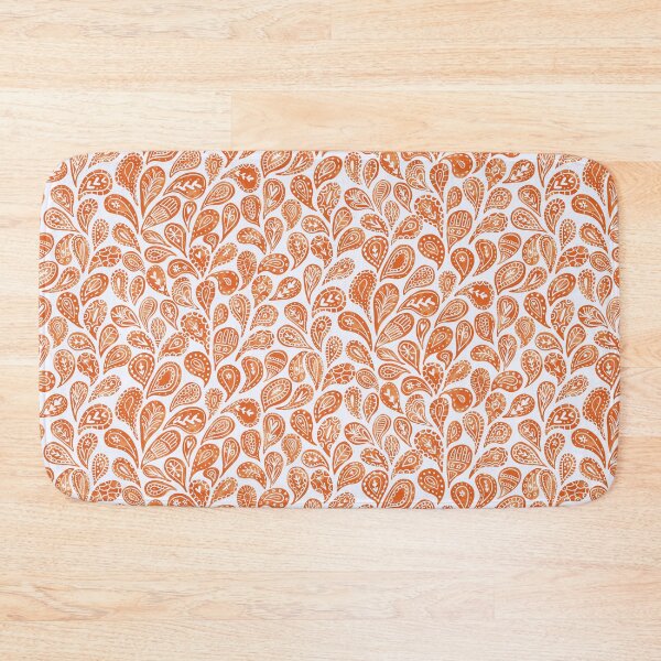 Item preview, Modern Orange Paisley designed and sold by creativinchi.