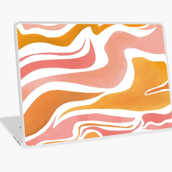 Pink and orange zebra print Laptop Skin