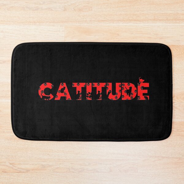 Item preview, Red Catitude With Black Pawprints On Black | Cat Font designed and sold by SerendipityNow.