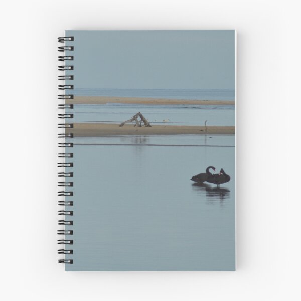Item preview, Cisnes, madera flotante y hombre lejano en barco designed and sold by AdamDHaack.