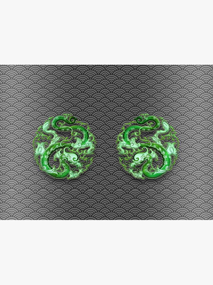 Twin Jade Dragons by PLUGOarts