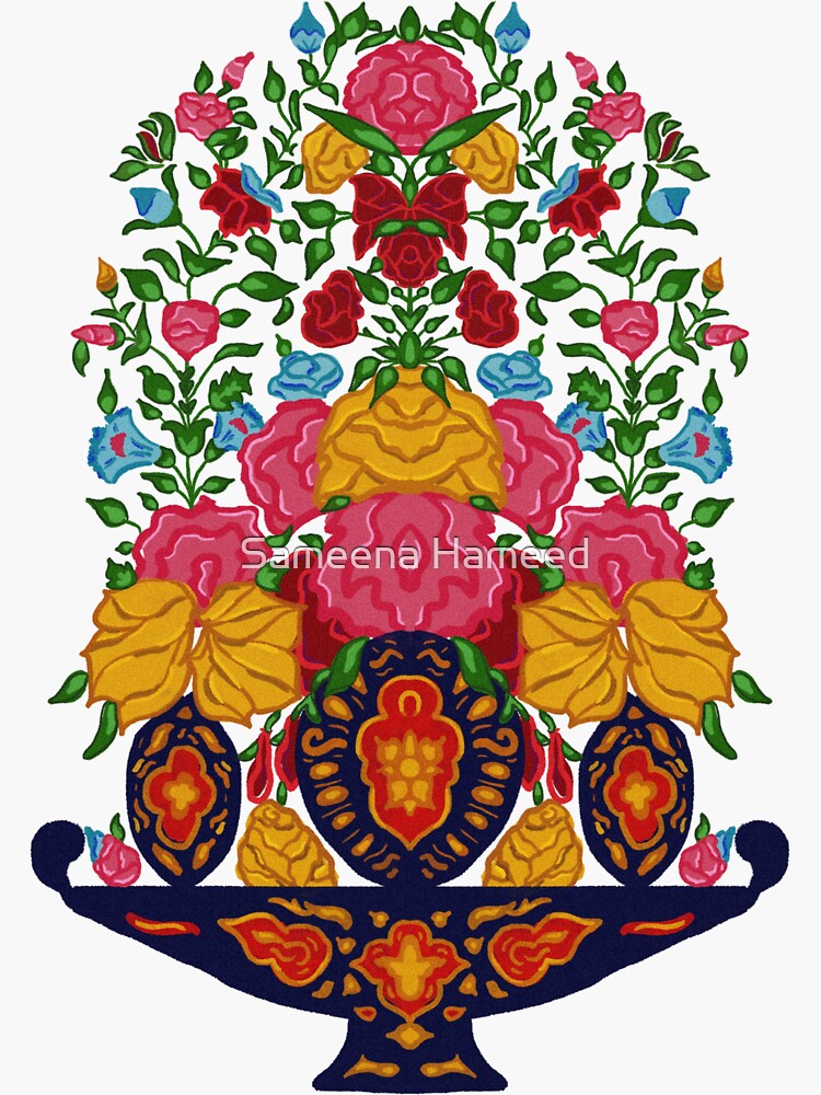 "Peshawar Flowers" Sticker for Sale by sameenashameed Redbubble