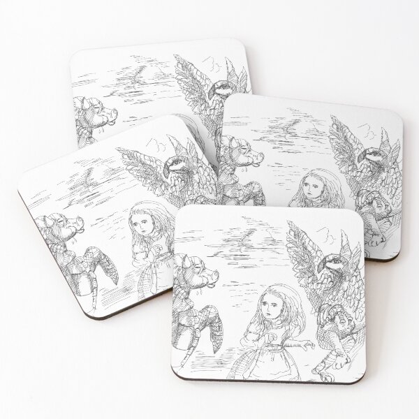 Item preview, Gryphon and Mock Turtle, Alice in Wonderland, TeresaTown at Redbubble, 2020 designed and sold by Mark Stansberry.
