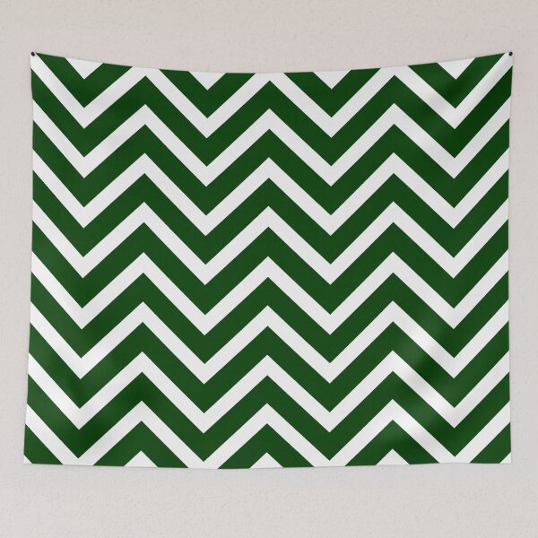 Item preview, Green and White  Zigzag Chevron Pattern designed and sold by Gsallicat.