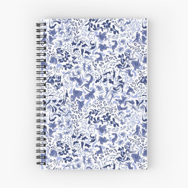 Item preview, Abstract blue Floral Pattern designed and sold by creativinchi.