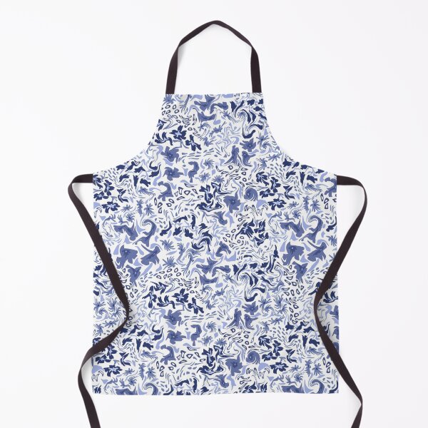 Item preview, Abstract blue Floral Pattern designed and sold by creativinchi.