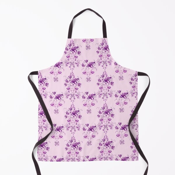 Item preview, Flowers - cascade - purple on pink 3 designed and sold by WzoryOzdobne.