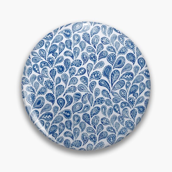 Item preview, Modern Blue Paisley Pattern designed and sold by creativinchi.