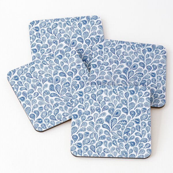 Item preview, Modern Blue Paisley Pattern designed and sold by creativinchi.
