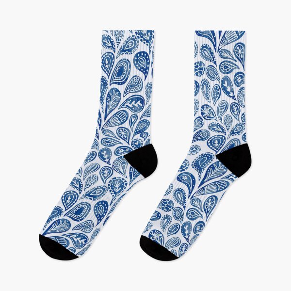 Item preview, Modern Blue Paisley Pattern designed and sold by creativinchi.
