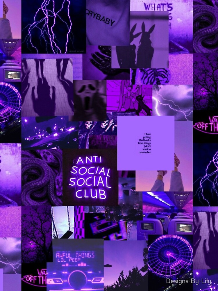 Purple Blue Aesthetic Anti Social Social Club Blue Aesthetic Anti