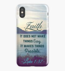 Faith Bible Verse- Luke 1:37 iPhone Case