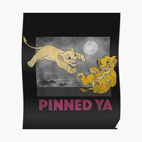 "Lion King Young Simba Nala Pinned Ya Graphic " Poster by LiuPing