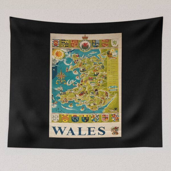 Item preview, retro Wales designed and sold by CorasPosters.