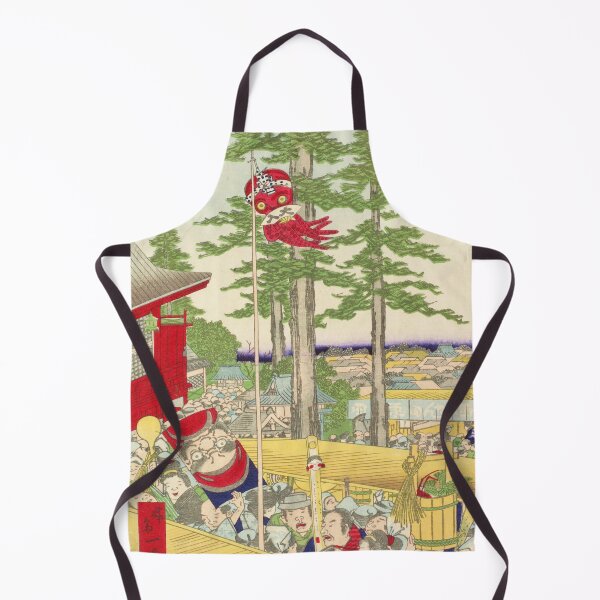 Item preview, Forty-Eight Famous Views of Tokyo - Year-end Market at Kanda Myojin Shrine - Shōsai Ikkei 1871 designed and sold by Gin Neko.