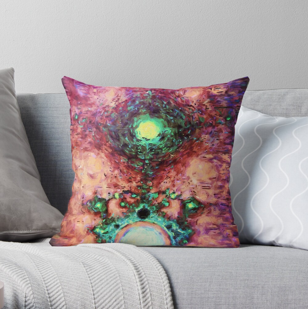 Burning Dust Throw Pillow