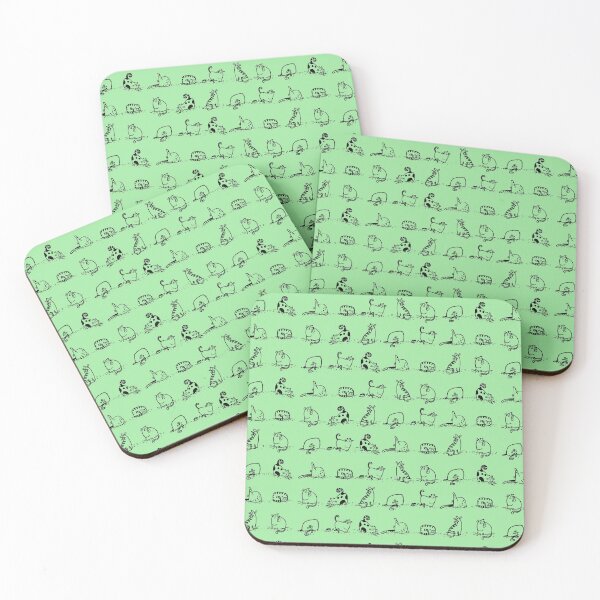 Item preview, Cats Yoga Class On Pale Green | Cat Yoga designed and sold by SerendipityNow.