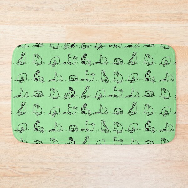 Item preview, Cats Yoga Class On Pale Green | Cat Yoga designed and sold by SerendipityNow.