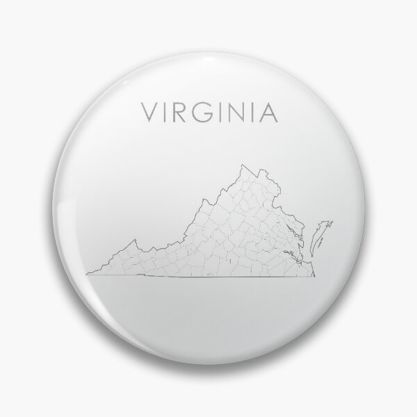 Item preview, Virginia Silver State Counties Map designed and sold by Alo.