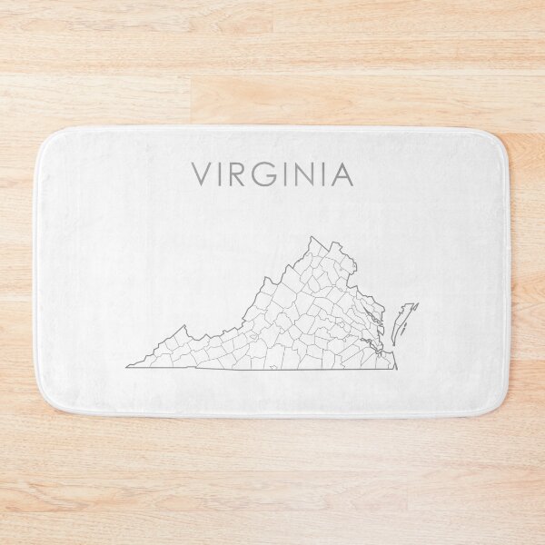 Item preview, Virginia Silver State Counties Map designed and sold by Alo.