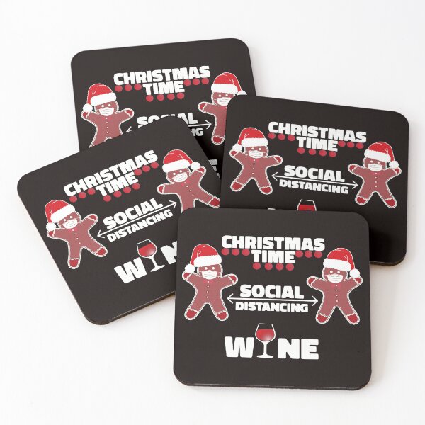 Item preview, Christmas time social distancing wine designed and sold by MDKawaii.