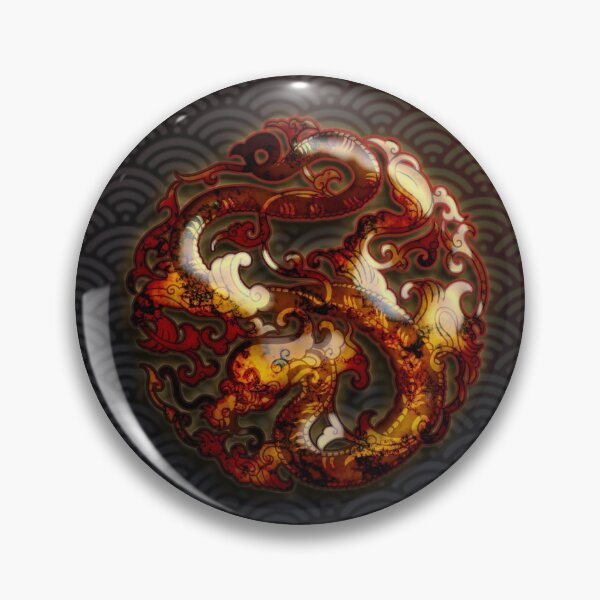 Item preview, Twin Dragon Fire Wheels on Black designed and sold by PLUGOarts.