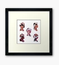 One Direction Floral Silhouettes Framed Print