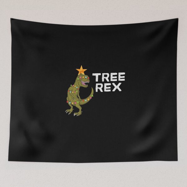 Artikelvorschau, Dinosaurier-Weihnachtsbaum-Rex-lustiges Kurzarm-Design-T-Shirt entworfen und verkauft von Martin-bivert.